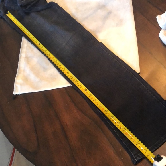 🤩 PAIGE Midlake Skyline Straight leg 34” super soft ink blue stretchy jeans - Picture 15 of 16